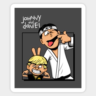 Funny Vintage Retro Cobra Karate Duo Mashup Parody Sticker